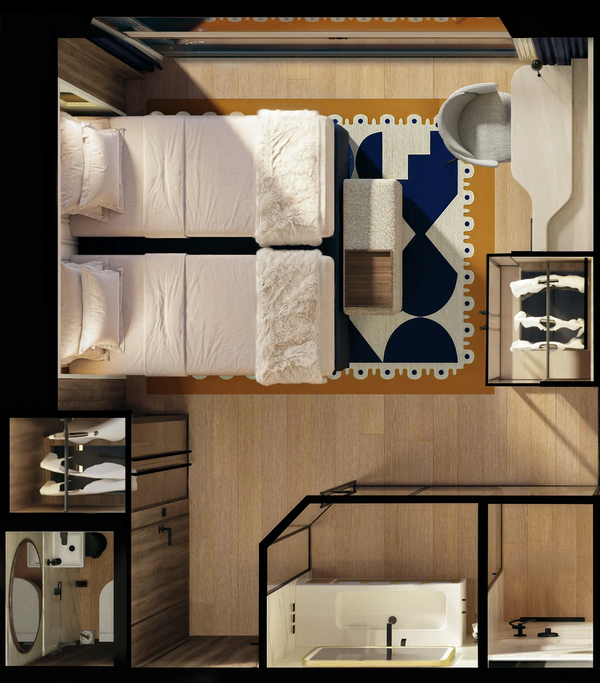 Stateroom floor plan